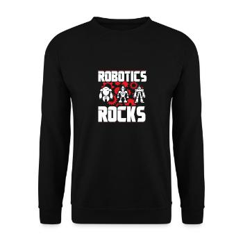 Cool Robotics Rocks Cute Droid Builder Build Robot - Unisex Sweatshirt - black - Front - Alina (178cm) & Michal (187cm)