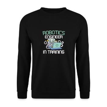 Build Robot Droid Builder Robotics Engineer In Tra - Unisex Sweatshirt - black - Front - Alina (178cm) & Michal (187cm)