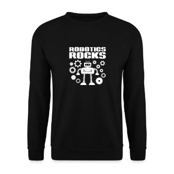 Robotics Rocks Cool Build Robot Cool Droid Builder - Unisex Sweatshirt - black - Front - Alina (178cm) & Michal (187cm)