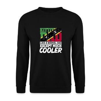 Flag of Saint Kitts and Nevis - Unisex Sweatshirt - black - Front - Alina (178cm) & Michal (187cm)