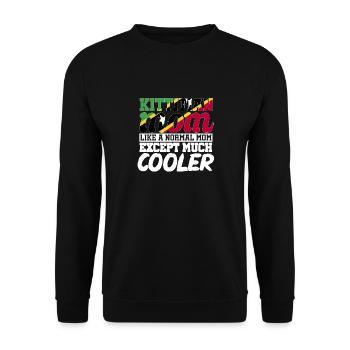 Flag of Saint Kitts and Nevis - Unisex Sweatshirt - black - Front - Alina (178cm) & Michal (187cm)