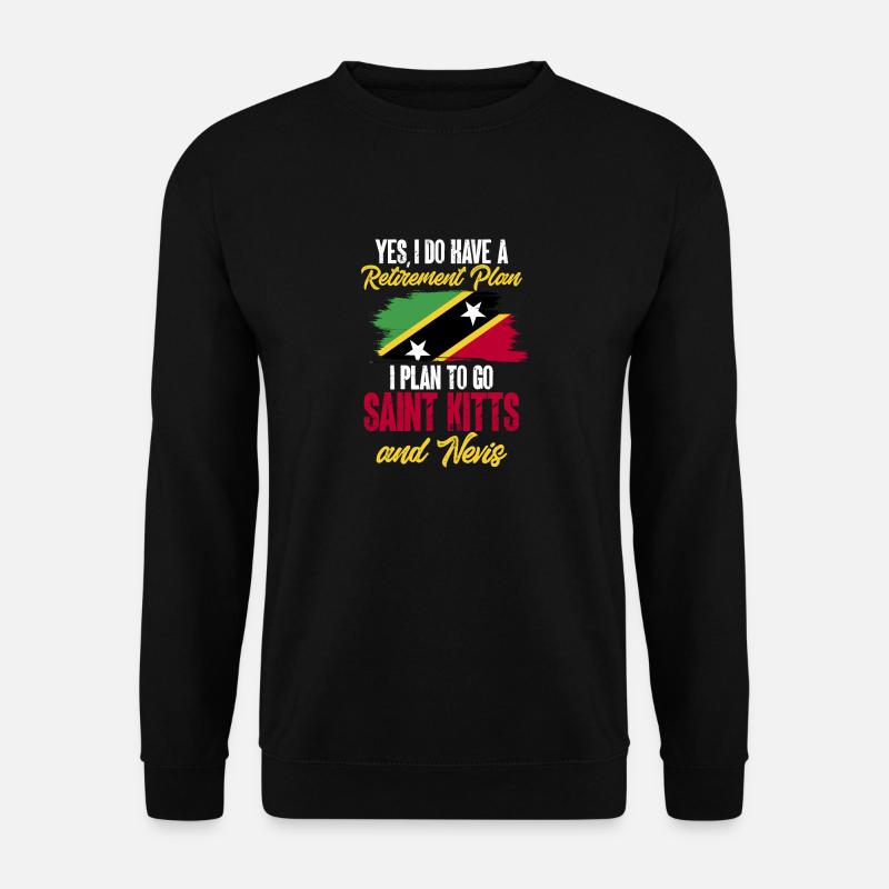 Drapeau de Saint-Kitts-et-Nevis - Sweat-shirt Unisexe - noir