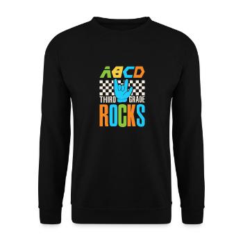 ABCD Third Grade Rocks Back in 3rd Grade - Unisex Sweatshirt - black - Front - Alina (178cm) & Michal (187cm)