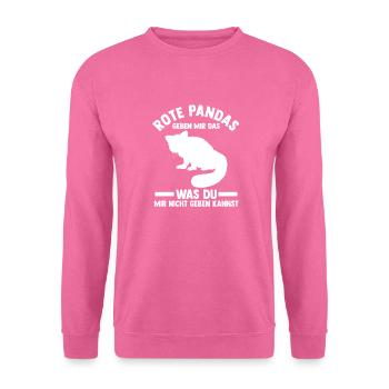 Roter Panda - Unisex Pullover - Pink - Vorne