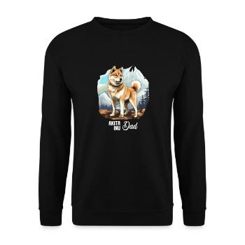 Dog Akita Inu - Unisex Sweatshirt - black - Front - Alina (178cm) & Michal (187cm)