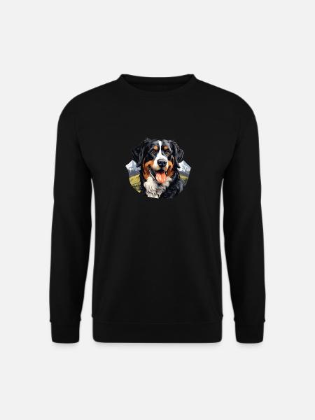Hund Appenzeller Sennenhund - Unisex Pullover - Schwarz