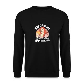 Just A Girl Who Loves Empanadas Food Dessert Latin - Unisex Sweatshirt - black - Front - Alina (178cm) & Michal (187cm)