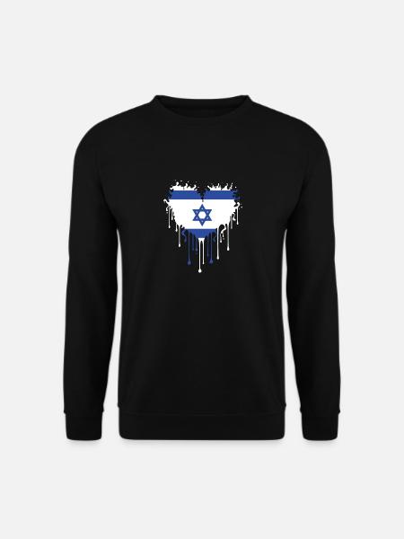 Israel Herz Davidstern - Unisex Pullover - Schwarz