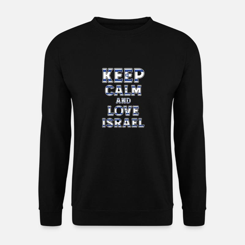 Keep Calm Israel - Unisex Pullover - Schwarz