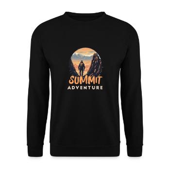 AVENTURE AU SOMMET - Sweat-shirt Unisexe - noir - Devant - Alina (178cm) & Michal (187cm)