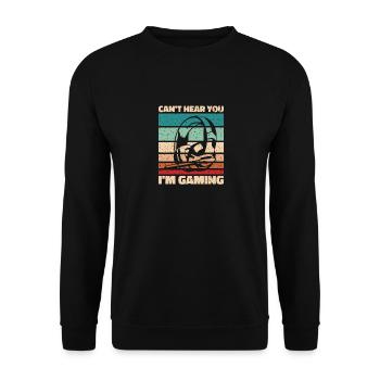 Je ne peux pas vous entendre dans le jeu - Cool Gaming Design - Sweat-shirt Unisexe - noir - Devant - Alina (178cm) & Michal (187cm)
