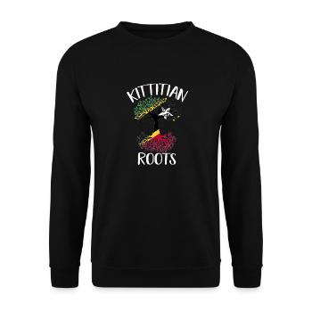 Flag of Saint Kitts and Nevis - Unisex Sweatshirt - black - Front - Alina (178cm) & Michal (187cm)