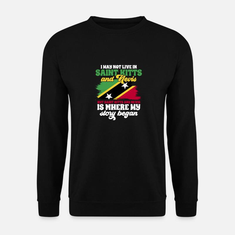 Drapeau de Saint-Kitts-et-Nevis - Sweat-shirt Unisexe - noir