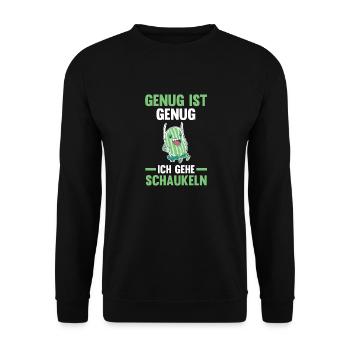 Wassermelone Genug Ist Genug Ich Gehe Schaukeln - Unisex Pullover - Schwarz - Vorne - Alina (178cm) & Michal (187cm)