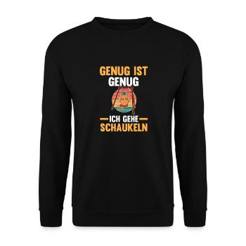 Ananas Genug Ist Genug Ich Gehe Schaukeln - Unisex Pullover - Schwarz - Vorne - Alina (178cm) & Michal (187cm)
