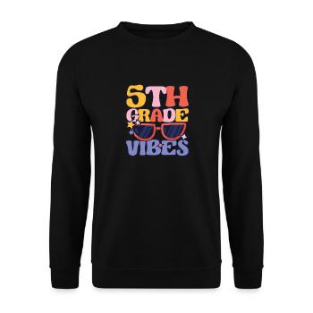 Fifth Grade Vibes 5ème Team Retro 100ème - Sweat-shirt Unisexe - noir - Devant - Alina (178cm) & Michal (187cm)