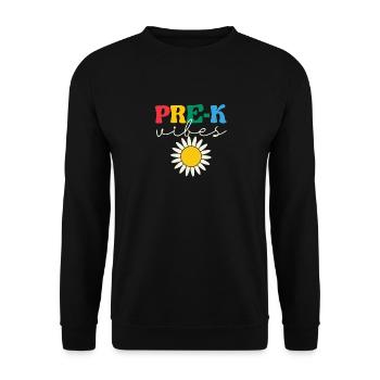 Pre-K Vibes Kindergarten Team Retro Jour 1 - Sweat-shirt Unisexe - noir - Devant - Alina (178cm) & Michal (187cm)