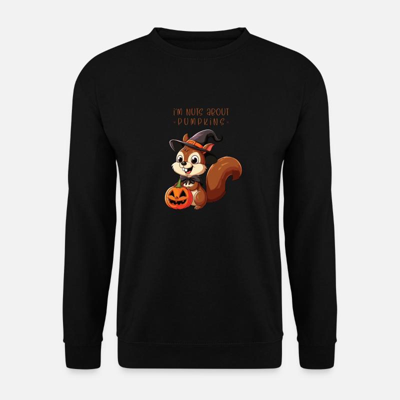 Halloween-Eichhörnchen - Unisex Pullover - Schwarz
