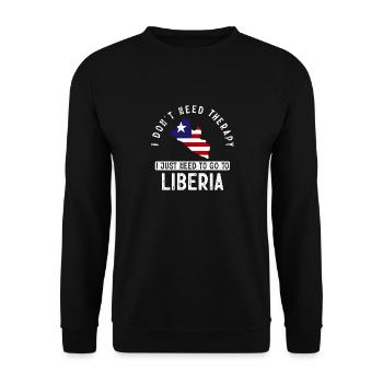 Drapeau du Libéria Libériens - Sweat-shirt Unisexe - noir - Devant - Alina (178cm) & Michal (187cm)