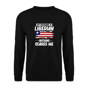 Drapeau du Libéria Libériens - Sweat-shirt Unisexe - noir - Devant - Alina (178cm) & Michal (187cm)