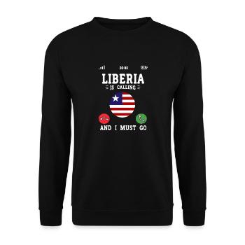 Drapeau du Libéria Libériens - Sweat-shirt Unisexe - noir - Devant - Alina (178cm) & Michal (187cm)
