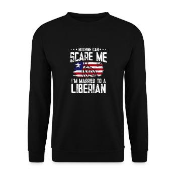 Drapeau du Libéria Libériens - Sweat-shirt Unisexe - noir - Devant - Alina (178cm) & Michal (187cm)