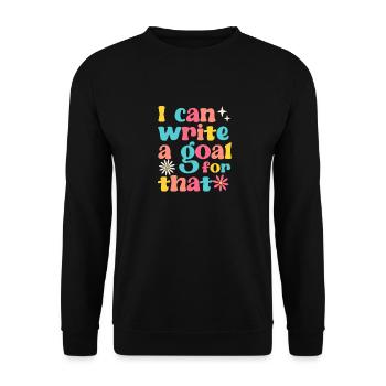 Je peux me fixer un objectif pour l’école amusante de 100 jours - Sweat-shirt Unisexe - noir - Devant - Alina (178cm) & Michal (187cm)