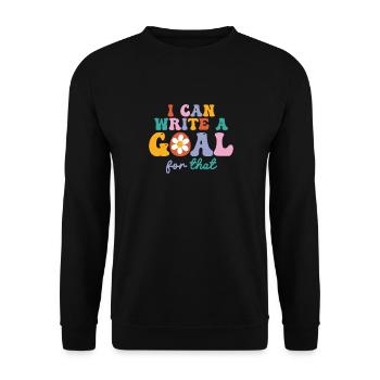 Ich kann ein Ziel für den lustigen 100-Tage-Schule - Unisex Pullover - Schwarz - Vorne - Alina (178cm) & Michal (187cm)