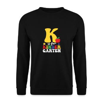 K ist für Kindergarten Lehrer Krawatte Dye 100. - Unisex Pullover - Schwarz - Vorne - Alina (178cm) & Michal (187cm)