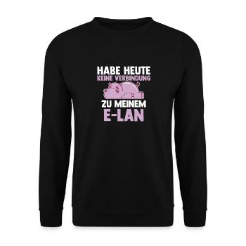 Flusspferd Habe Heute Keine Verbindung Zu Meinem E - Unisex Pullover - Schwarz - Vorne - Alina (178cm) & Michal (187cm)