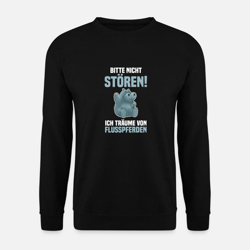 Nilpferd Flusspferd - Unisex Pullover - Schwarz