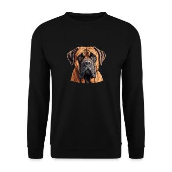 Hund Boerboel - Unisex Pullover - Schwarz - Vorne - Alina (178cm) & Michal (187cm)