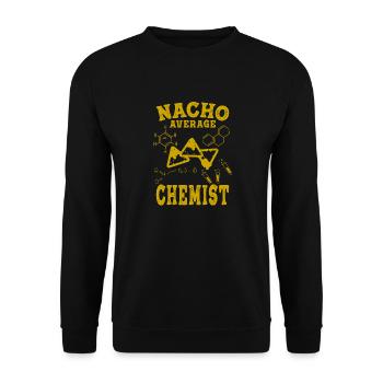 chemist chemistry chemistry funny nacho mexican taco - Unisex Sweatshirt - black - Front - Alina (178cm) & Michal (187cm)