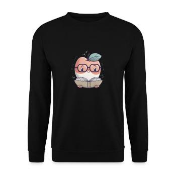 Buch lesen Bookaholic Lesen Bibliothek Lehrer - Unisex Pullover - Schwarz - Vorne - Alina (178cm) & Michal (187cm)