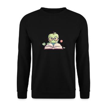 Buch lesen Bookaholic Lesen Bibliothek Lehrer - Unisex Pullover - Schwarz - Vorne - Alina (178cm) & Michal (187cm)