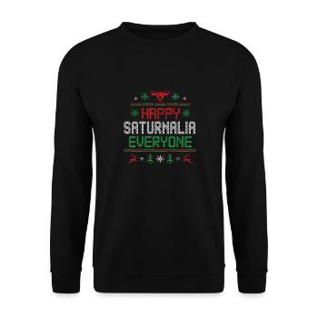 Saturnalia - Unisex Sweatshirt - black - Front - Alina (178cm) & Michal (187cm)