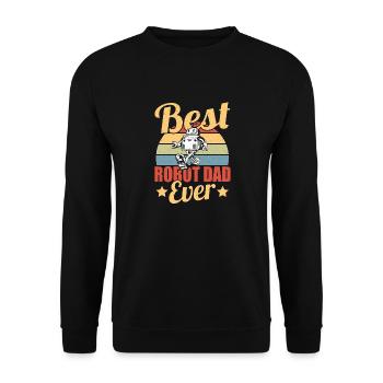Father's Day Vintage Men Robotics Best Robot Dad E - Unisex Sweatshirt - black - Front - Alina (178cm) & Michal (187cm)
