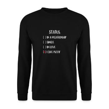 Pizza Status - Unisex Sweatshirt - black - Front - Alina (178cm) & Michal (187cm)