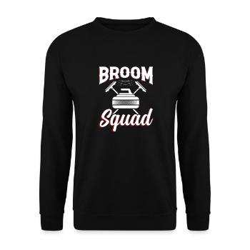 Broom Squad Sweeping Curler Ice Sport - Unisex Pullover - Schwarz - Vorne - Alina (178cm) & Michal (187cm)