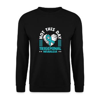 Nicht Heute Trigeminusneuralgie - Bewusstsein Für - Unisex Pullover - Schwarz - Vorne - Alina (178cm) & Michal (187cm)