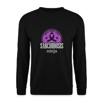 Sarkoidose Ninja Unsichtbare Krankheit Krankheit - Unisex Pullover - Schwarz - Vorne - Alina (178cm) & Michal (187cm)