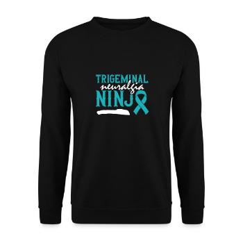 Trigeminusneuralgie Ninja - Monat Des - Unisex Pullover - Schwarz - Vorne - Alina (178cm) & Michal (187cm)