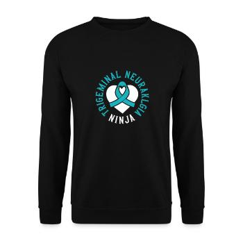 Trigeminusneuralgie Ninja - Monat Des - Unisex Pullover - Schwarz - Vorne - Alina (178cm) & Michal (187cm)