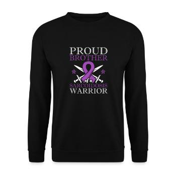 Stolzer Bruder Eines Sarkoidose-kriegers - Unisex Pullover - Schwarz - Vorne - Alina (178cm) & Michal (187cm)