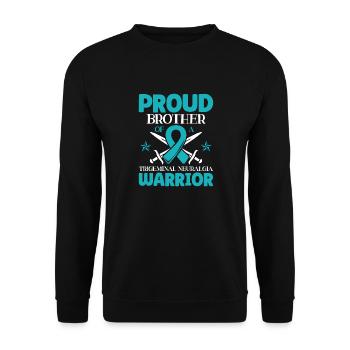 Stolzer Bruder Eines Trigeminusneuralgie-kriegers - Unisex Pullover - Schwarz - Vorne - Alina (178cm) & Michal (187cm)