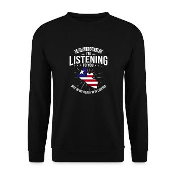 Liberia Flagge Liberianer - Unisex Pullover - Schwarz - Vorne - Alina (178cm) & Michal (187cm)