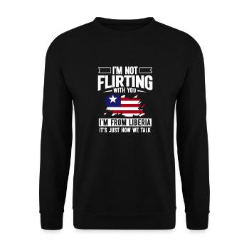 Drapeau du Libéria Libériens - Sweat-shirt Unisexe - noir - Devant - Alina (178cm) & Michal (187cm)