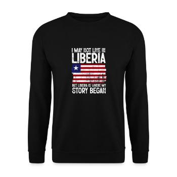 Drapeau du Libéria Libériens - Sweat-shirt Unisexe - noir - Devant - Alina (178cm) & Michal (187cm)