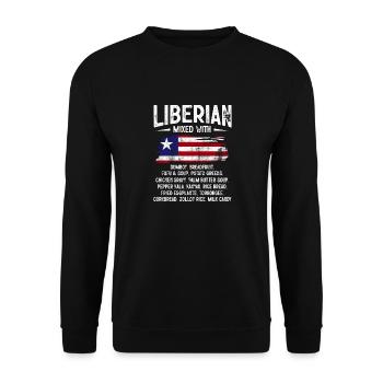 Drapeau du Libéria Libériens - Sweat-shirt Unisexe - noir - Devant - Alina (178cm) & Michal (187cm)