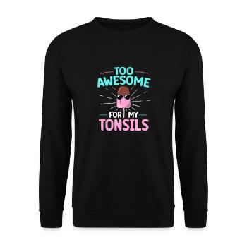 Amygdalectomie, récupération, amygdalectomie - Sweat-shirt Unisexe - noir - Devant - Alina (178cm) & Michal (187cm)